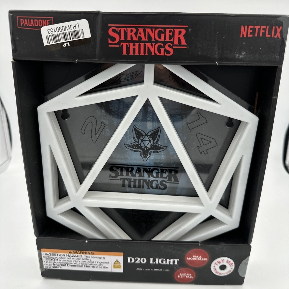 STRANGER‎ THINGS D20 LED Neon Light Paladone Netflix NEW in box - Wall Mountable